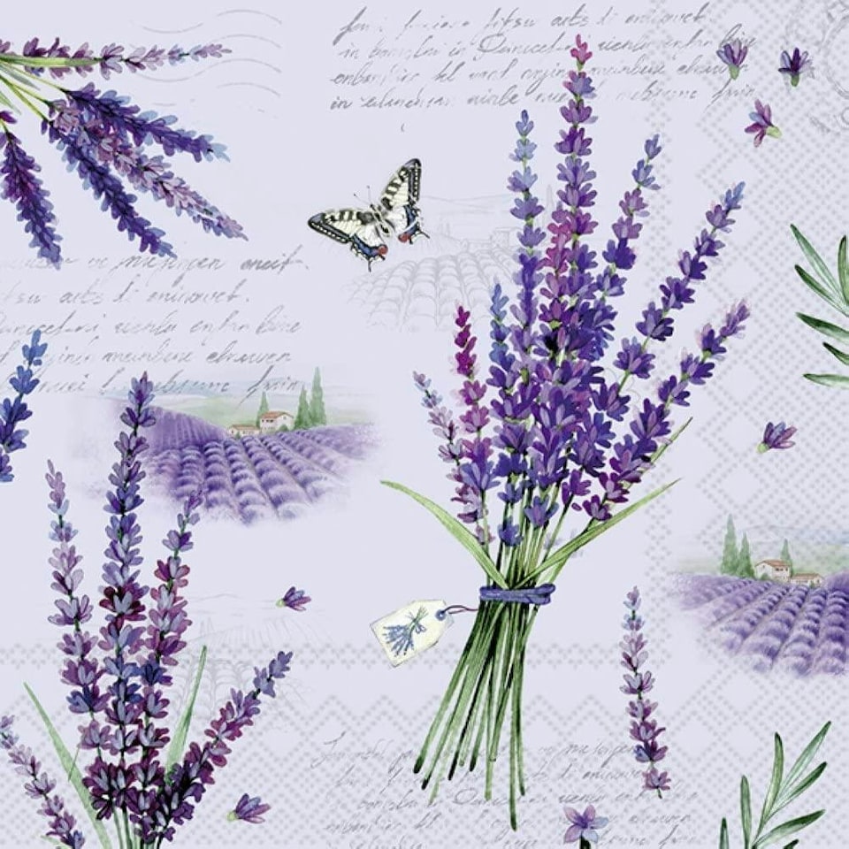 IHR Lunch Napkins Viola Lavenr      33cm 3ply 20 Pack