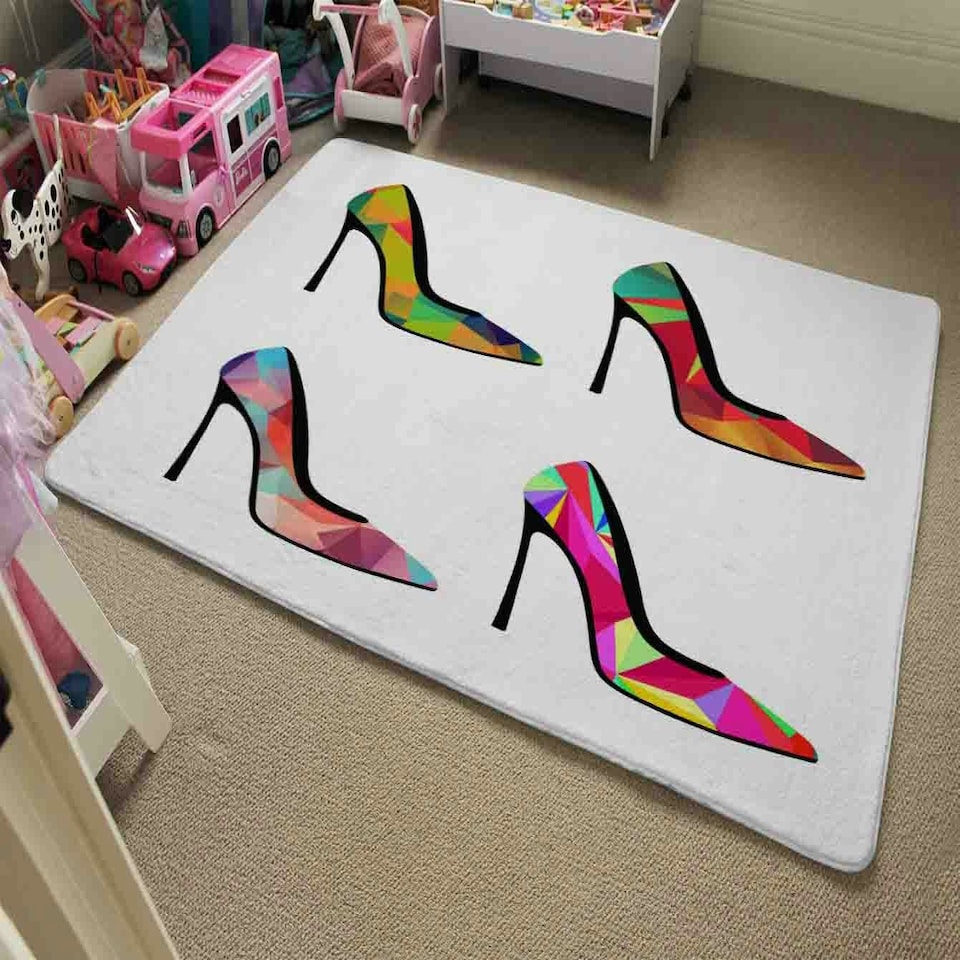 image 1 of Geometric High Heels (Rug) Multi | XL: 160x230cm
