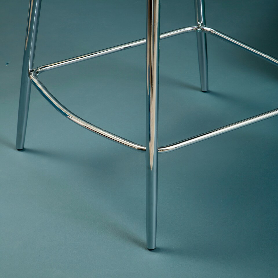 image 1 of Interiors by Premier Warton Grey Velvet Bar Chair Grey