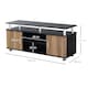 image 7 of HOMCOM TV Cabinet Stand Entertainment Center Media Console Storage Black, Walnut