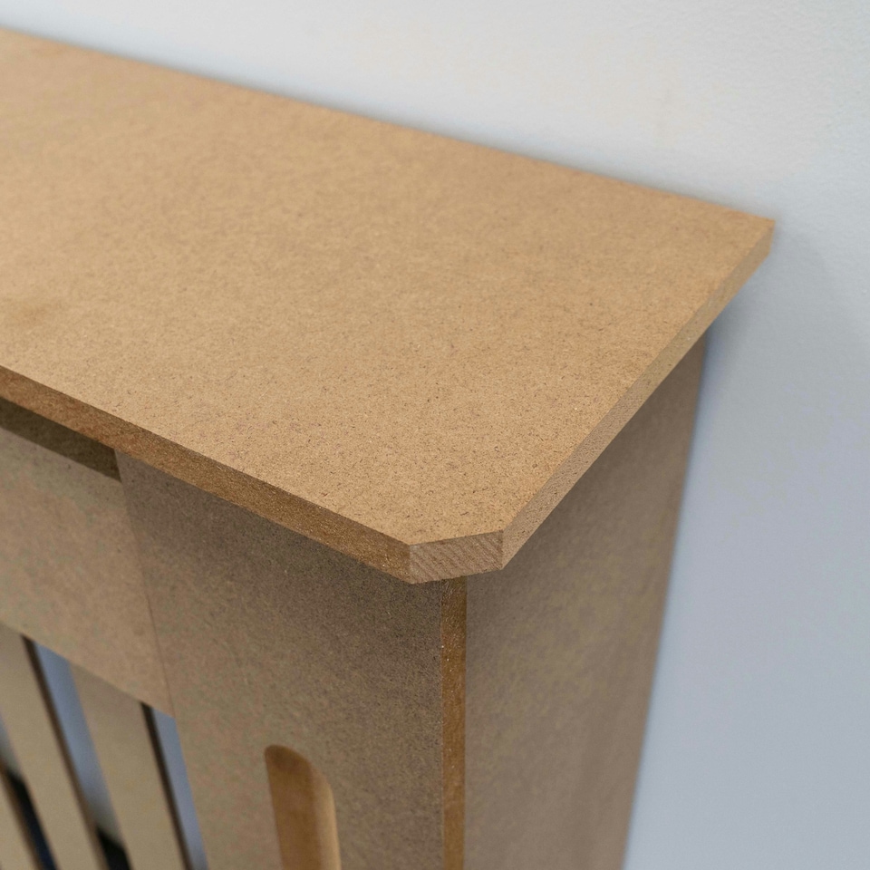 image 1 of Stylish MDF Unpainted Vertical Design Radiator Cover - Medium