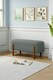 image 2 of Living and Home Contemporary Upholstered Bench | Grey