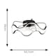 image 5 of ValueLights Infinity Black Wave Integrated LED Ceiling Fan & Remote