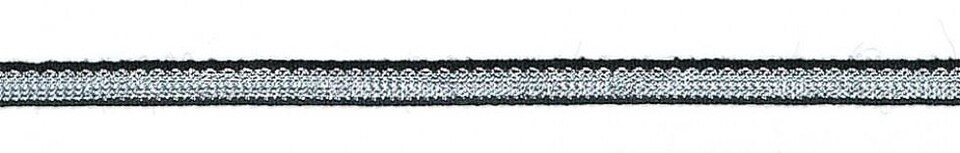 Berisfords 5 Black/Silver 3mm Dragonfly Metallic Ribbon for Dressmaking - per metre