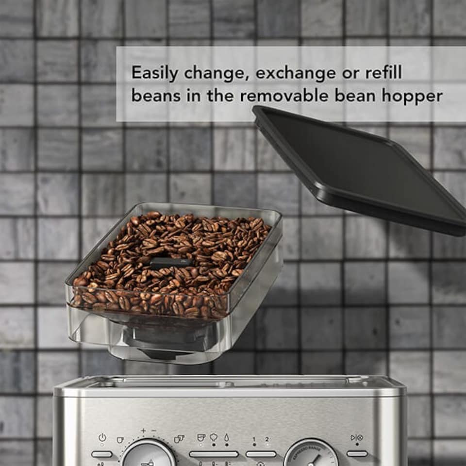 image 1 of KitchenAid Semi Automatic Espresso Machine with Burr Grinder Stainless Steel