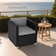 image 7 of Rattan Garden Armchair Lignano - UV-resistant, with seat and back cushions | Black | black | One Size | 1