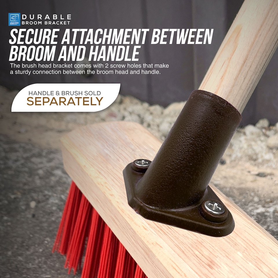 image 1 of The Dustpan and Brush Store Heavy Duty Plastic Broom Bracket - 3 Pack