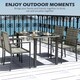 image 3 of Outsunny Rattan Garden Furniture for 4, Dining Table and Chairs, Mixed Grey