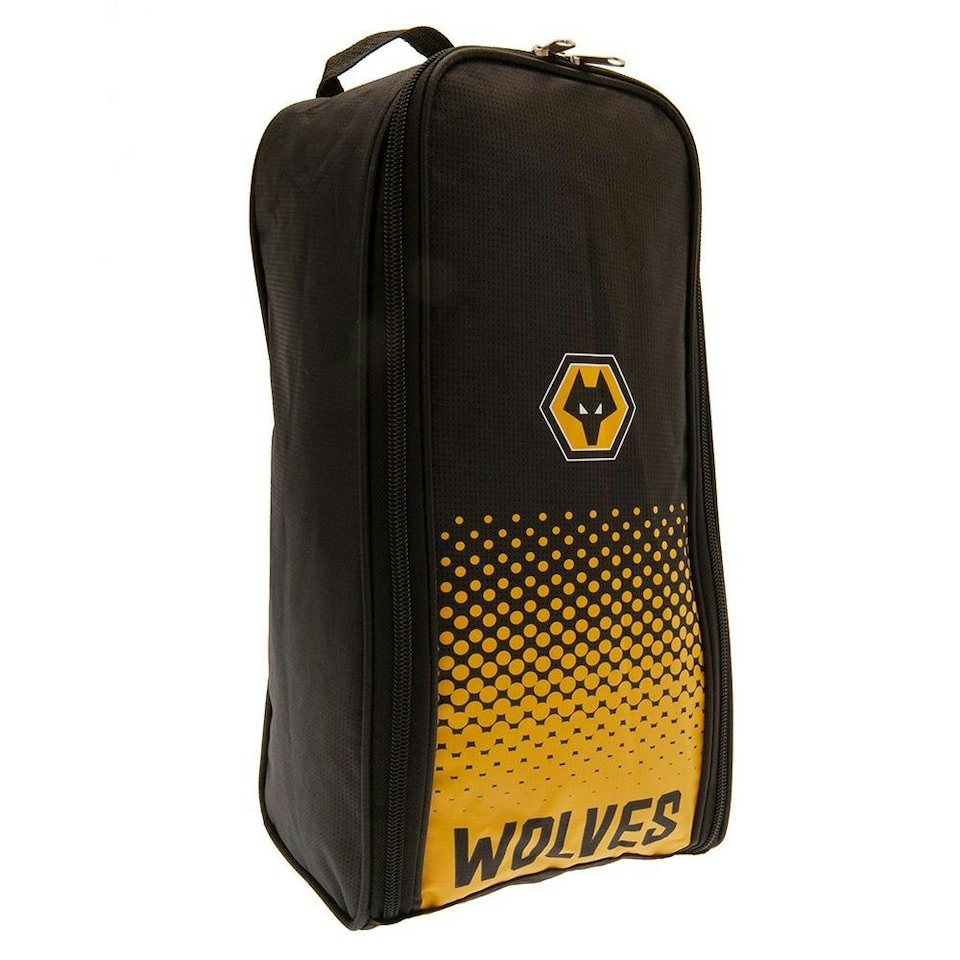 image 1 of Wolverhampton Wanderers FC Dot Fade Boot Bag - Black/Yellow - One Size | Black | One Size