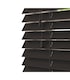 image 1 of 260cm Onyx Smooth Finish Faux Wood Venetian Blinds with Strings  (120cm Drop) | Black | Black