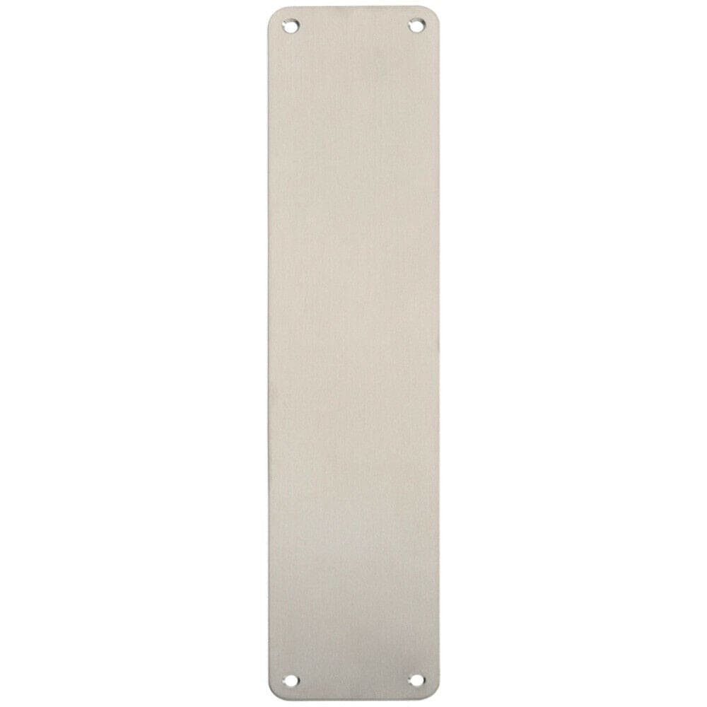 Loops Plain Door Finger Plate 350 x 75mm Satin Stainless Steel Push Plate in Metallics