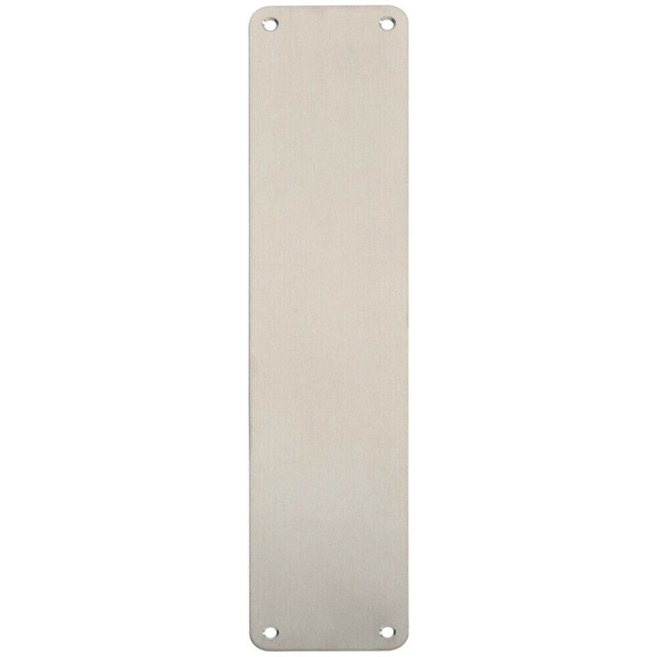 image 1 of Plain Door Finger Plate 350 x 75mm Satin Stainless Steel Push Plate