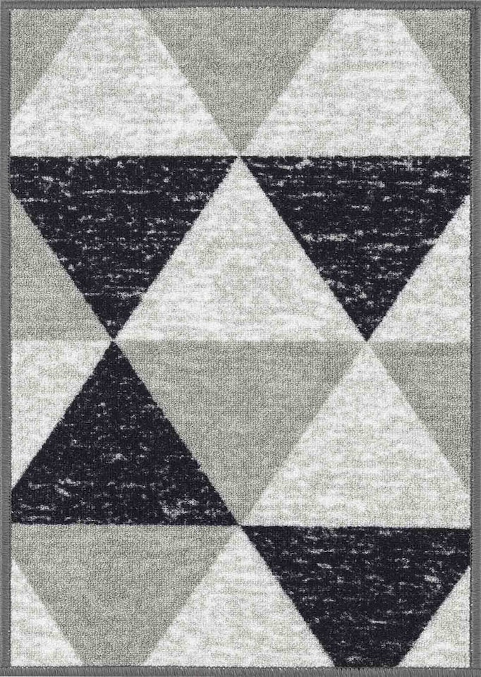 image 1 of Machine Washable Triangle Design Anti Slip Doormats -