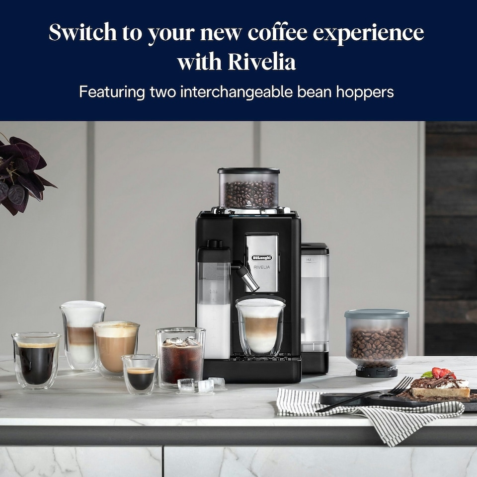 image 1 of De'Longhi Rivelia Bean to Cup Coffee Machine 19 Bar Pressure - EXAM440.55.B