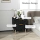 image 3 of HOMCOM Bedside Table Bedside Cabinet with 2 Drawers for Bedroom Black