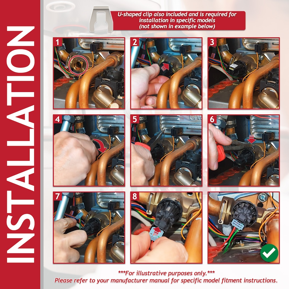 image 1 of SPARES2GO Water Pressure Sensor Kit for Vaillant ecoCRAFT ecoTEC Exclusive Pro Plus VKK VU VUI VUW Boiler (0020059717)