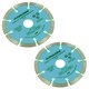 image 1 of 115mm 4-1/2in Segmented Diamond Cutting Disc Blade Stone Brick Angle Grinder 2pc