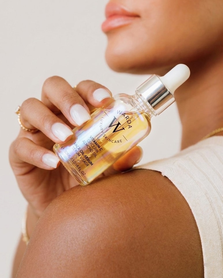 image 1 of Warda Luxury Skincare Vitamin C Glow Boost Oil-Serum 30ml + Hyaluronic Acid Hydration Boost Oil Serum 30ml