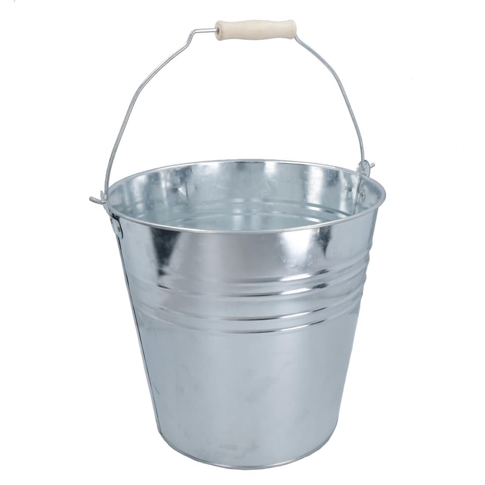 image 1 of 10L Galvanised Steel Metal Bucket Pail Water Coal Fire Greenhouse Garden Plants 6pc