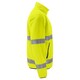 image 4 of Projob Mens Fleece Hi-Vis Fleece Jacket - Yellow/Black - M