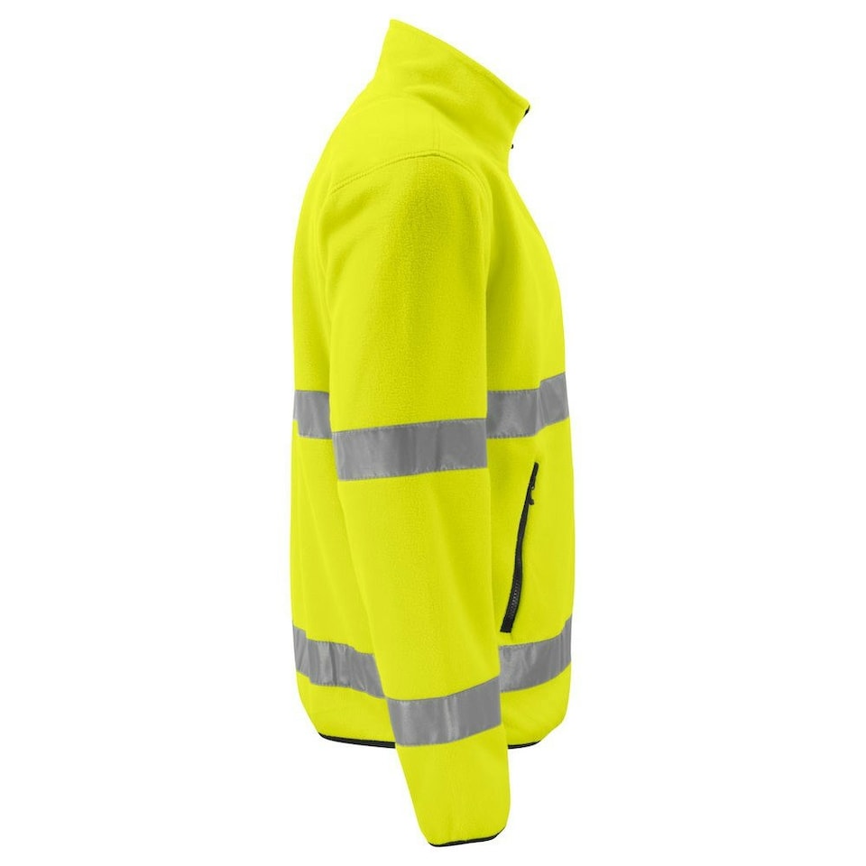 image 1 of Projob Mens Fleece Hi-Vis Fleece Jacket - Yellow/Black - M