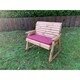 image 3 of Deluxe Rocker Bench With 1 x Bench Cushion Burgundy, 1 x Scatter Cushion Burgundy, 1 x Standard Cover