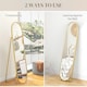 image 6 of HOMCOM Oval Full Length Mirror with Metal Frame Hanging or Leaning Gold Tone