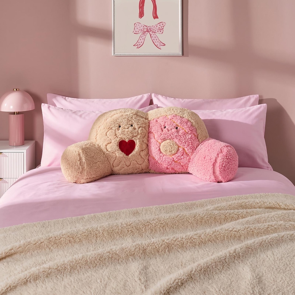 image 1 of OHS Kids Biscuit Duo Cuddle Cushion Character Backrest Reading Pillow