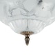 image 3 of Traditional and Classic Antique Brass and Floral Glass Flush Ceiling Light | Gold | Antique Brass | 1