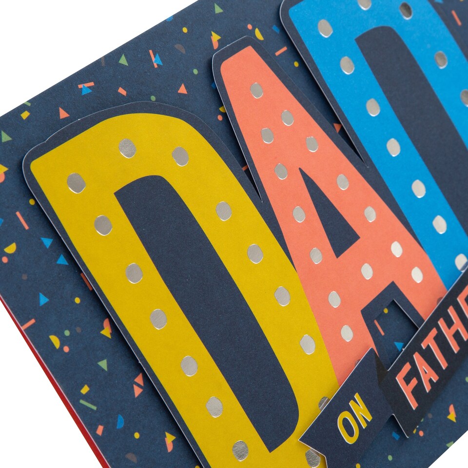 image 1 of Hallmark Father's Day Card For Dad -  Colourful Text Design