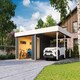 image 1 of Bahamas + sectional door-Log Cabin, Wooden Garden Room, Timber Summerhouse, Home Office - L680 x W560 x H250.8 cm Grey