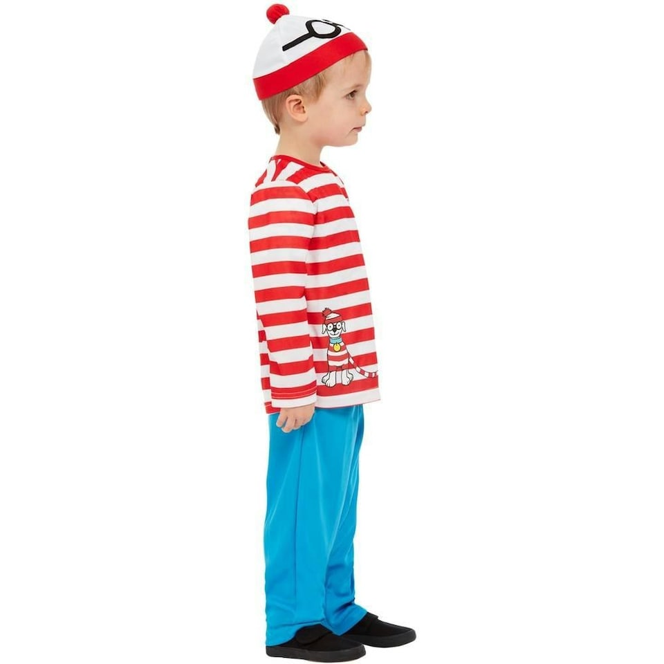 image 1 of Wheres Wally? Baby Boys Costume Set - White/Red/Blue - 3-4 Years