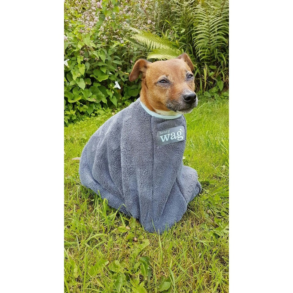 image 1 of Henry Wag Dog Drying Coat - Grey - Large