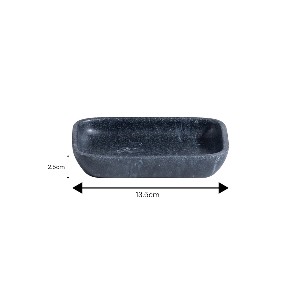 image 1 of Showerdrape Octavia Grey Bathroom Accessory Set - Soap Dish & Toothbrush Holder | Grey | Grey | 1