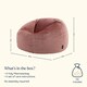 image 6 of Kingston Classic Velvet Bean Bag Chair Dusk Pink Bean Bags | Pink | Dusk Pink | 1