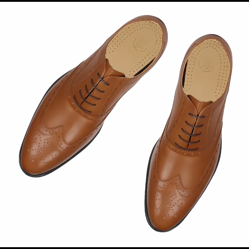 image 1 of BIRCH Gents Leather Insoles One Size - Trim for Perfect Comfort Fit | Brown