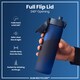 image 4 of Leak Proof Slim Water Bottle, BPA Free, 500ml (18oz) | Blue | Navy | One Size
