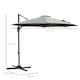 image 5 of Outsunny 3m Patio Offset Parasol Roma Umbrella Cantilever Hanging Sun Shade Canopy Shelter Tilt 360 Rotation with Aluminium Frame Hand Crank Cross Base, Dark Grey