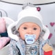 image 8 of BiBi Doll 20" Navy Baby Doll Boy with Grey Jacket, Extra Outfit, Sounds & Dummy Toy