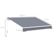 image 7 of Outsunny Garden Sun Shade Canopy Retractable Awning, 4 x 3(m), Grey 