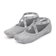 Adidas Studio Yoga Socks — Silicone-Grip Full-Coverage Yoga and Pilates Socks. | Grey | Grey | S/M