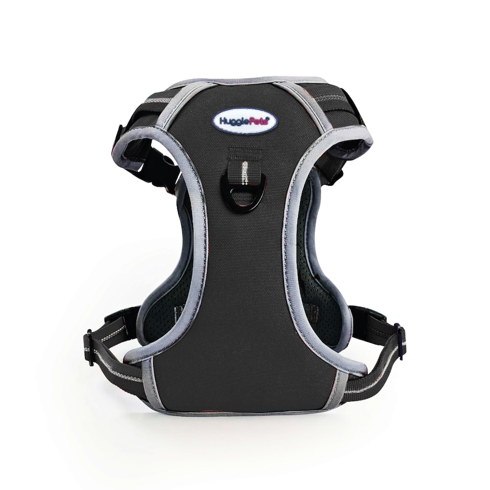 image 1 of HugglePets Activity & Travel Dog Harness Black | L