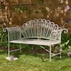 image 2 of Bielle Stone Grey Iron Garden Bench