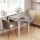 image 7 of HOMCOM Foldable Dining Table, Solid Wood Drop Leaf Table, Grey