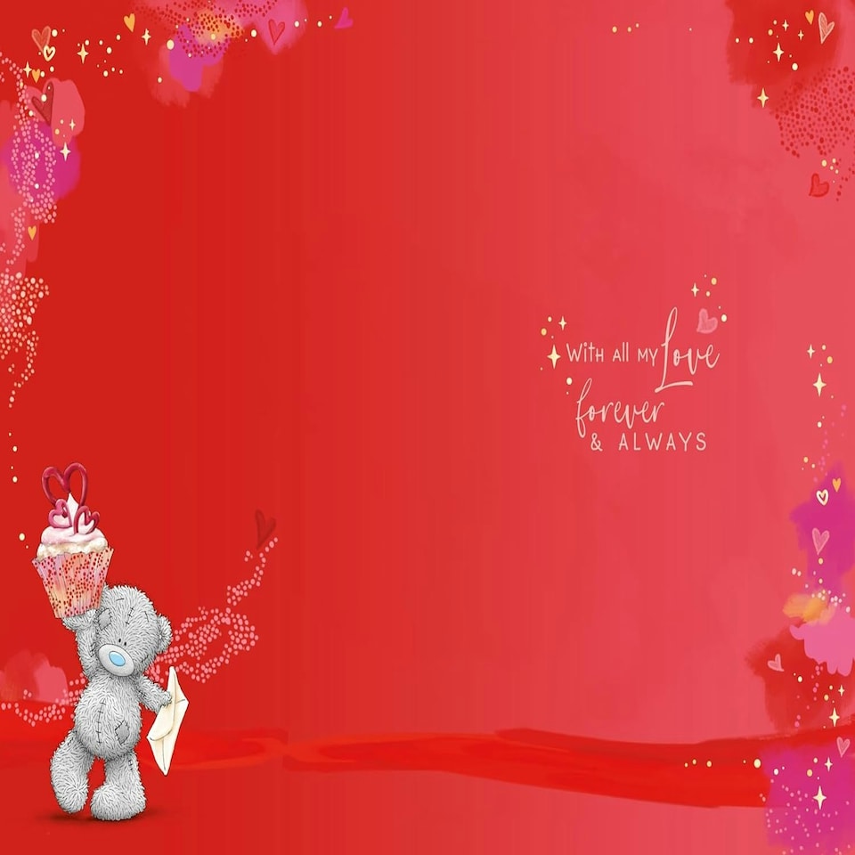 image 1 of Bear With Cupcake Partner Birthday Card