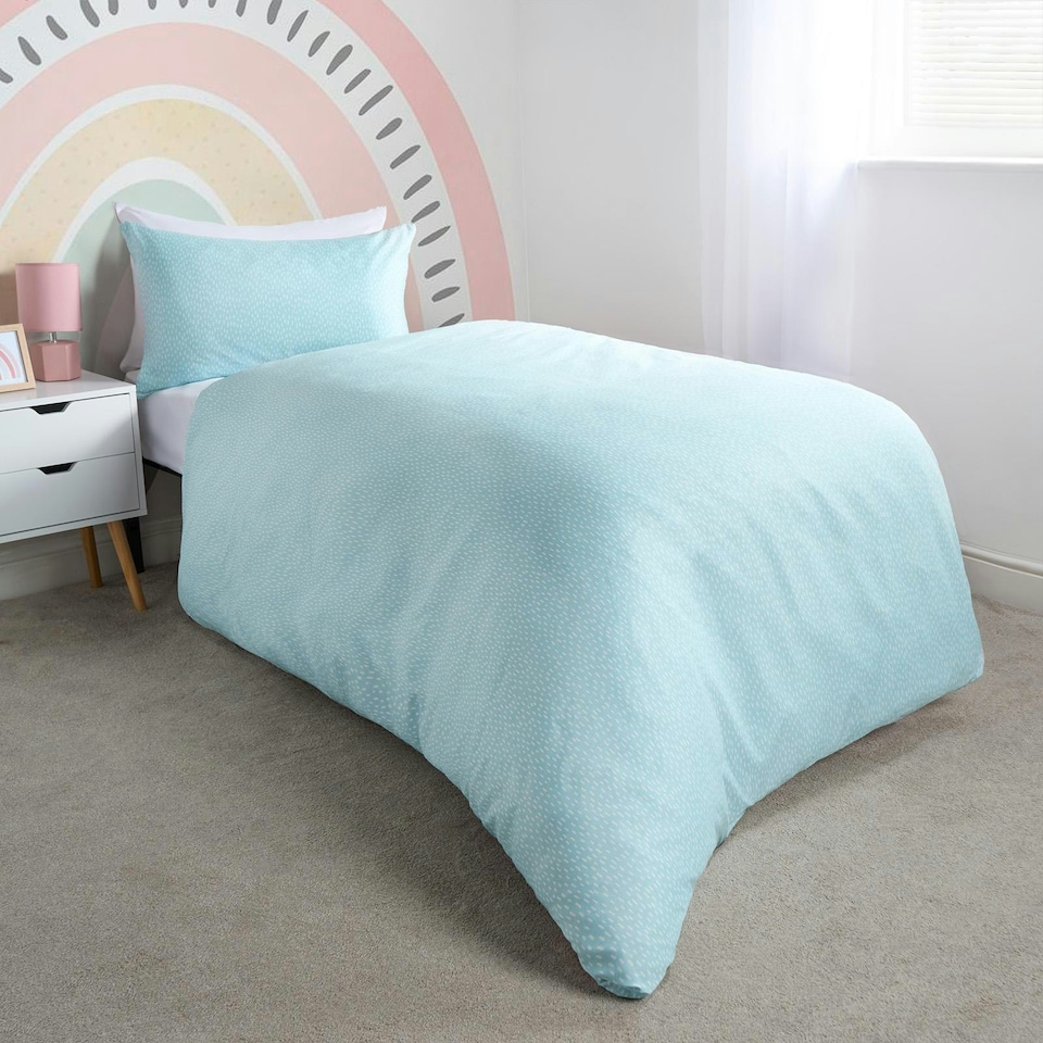 image 1 of OHS Kids Bright Rainbow Reversible Duvet Cover and Pillowcase Set, Single - Multi