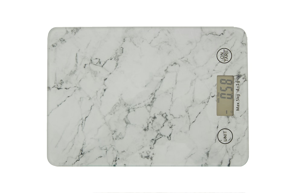 image 1 of Interiors By Premier Electronic Marble Effect Digital Kitchen Scale, Compact Scale For Kitchen, Easy To Read Baking Scale