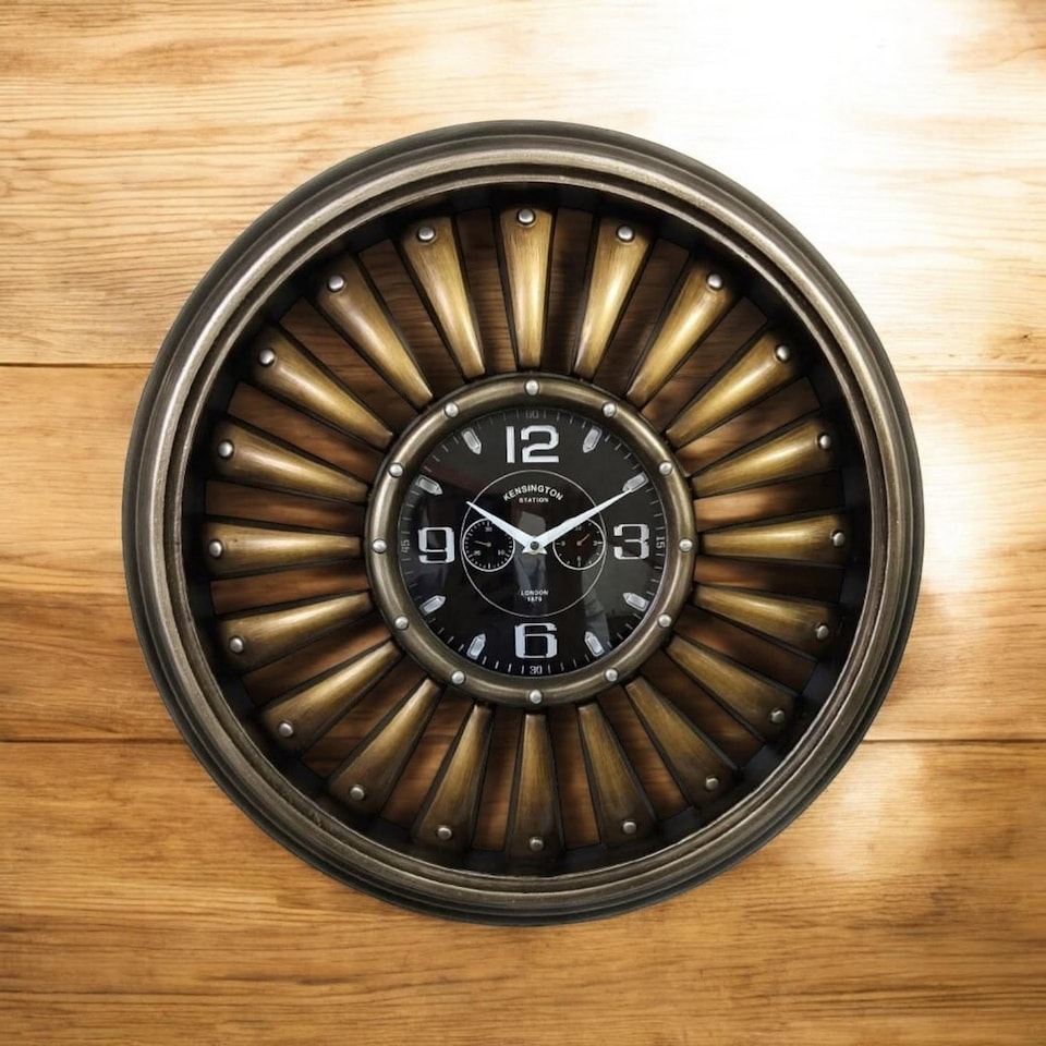 image 1 of Round Wall Clock - L9 x W63 x H63 cm