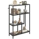 image 1 of HOMCOM Industrial Bookshelf Bookcase w/ Open Shelves for Study | Grey