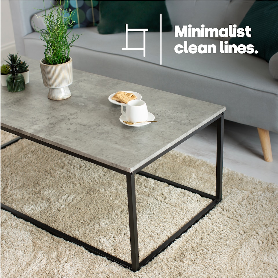 image 1 of Industrial Concrete Effect Coffee Table